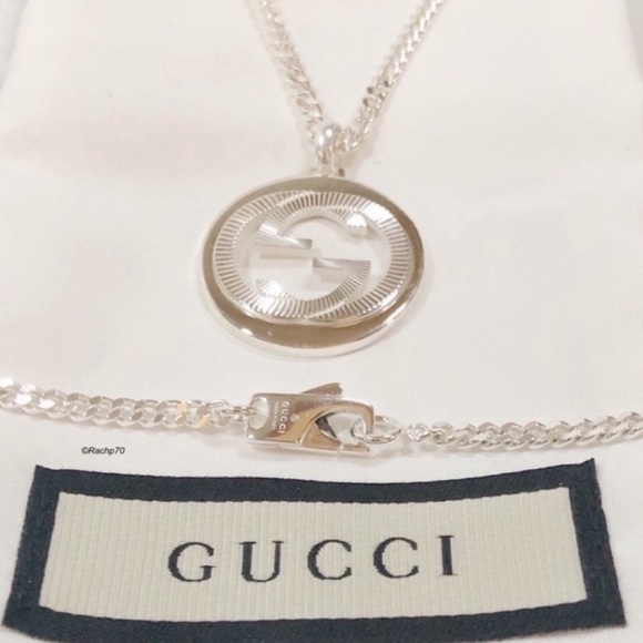 New Authentic Gucci Groove GG Necklace 22" - Picture 9 of 12